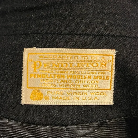 Pendleton Vintage Black Notched Collar Short Wool Jacket 12 - Picture 10 of 12